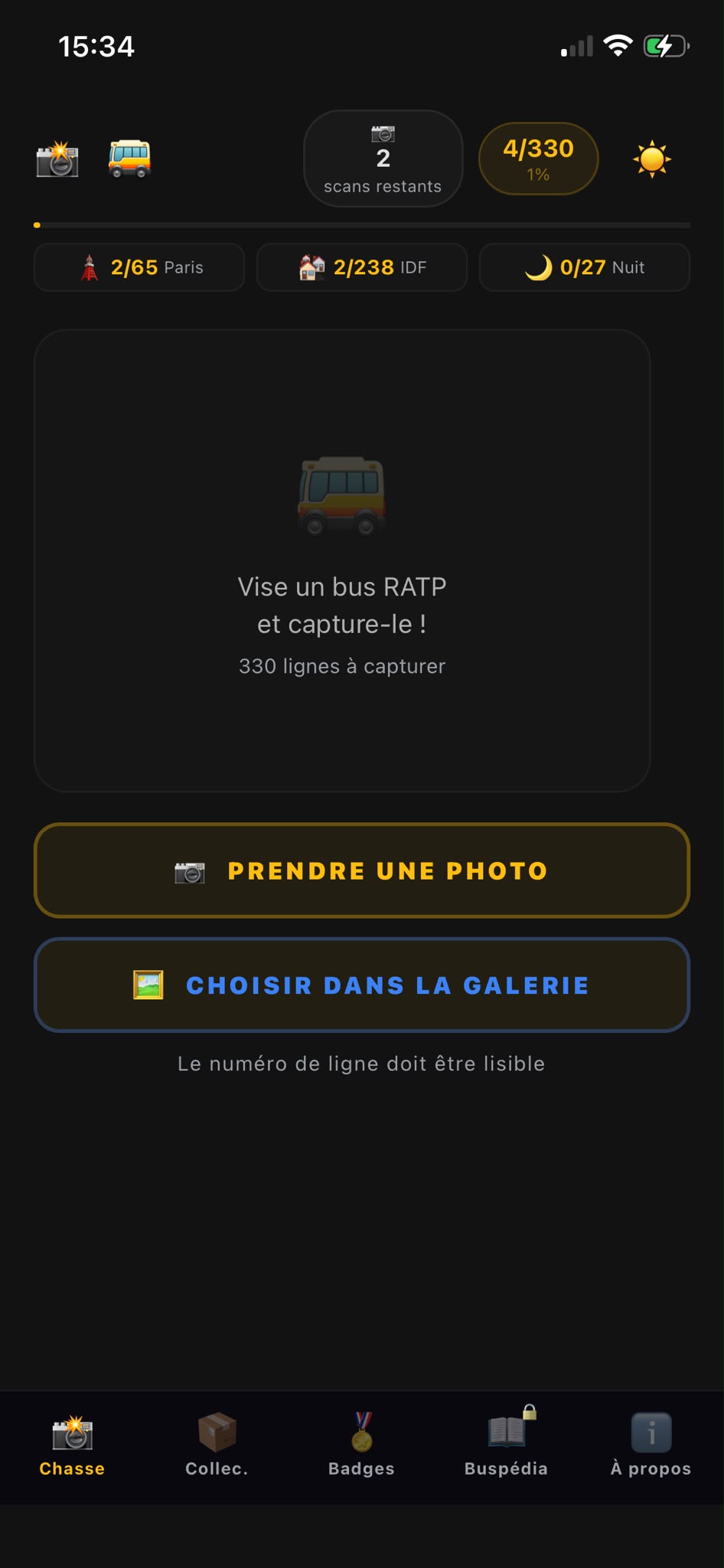 Scanner un bus RATP
